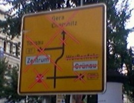 irre Verkehrsführung